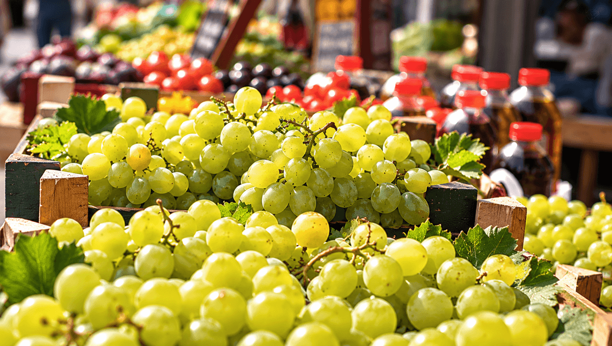 Harvest of Green Grapes Manilva