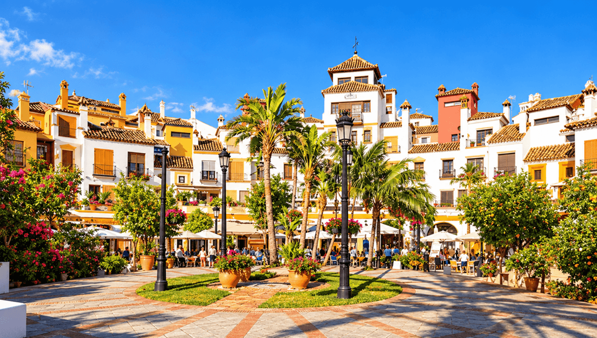 The central plaza of La Alcaidesa