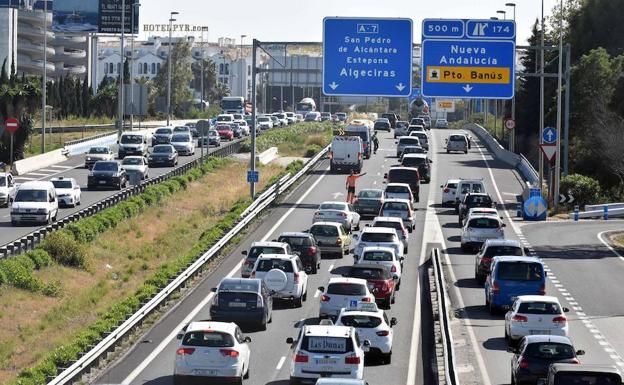 Traffic jams are frequent on the coastal road A7 dual carriage way