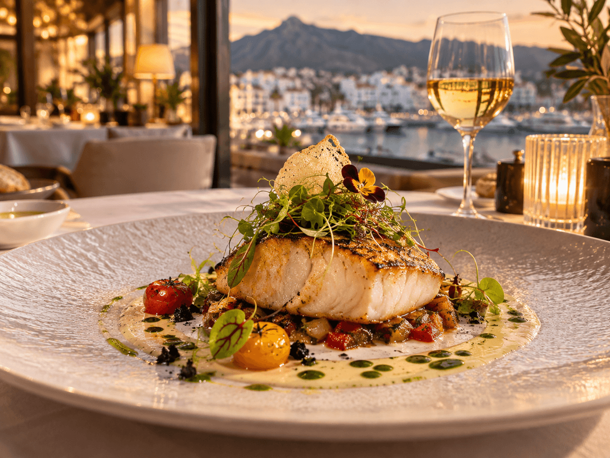 Delicious meal in Puerto Banus