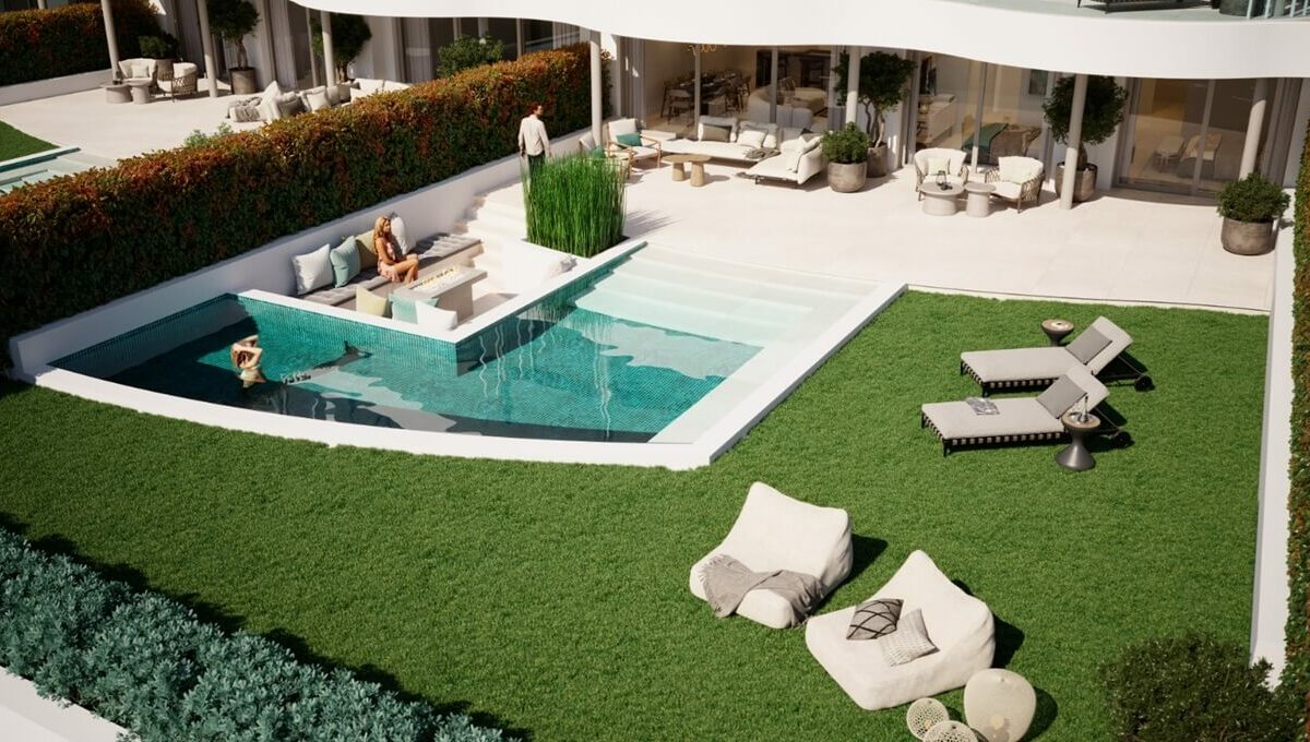 Ground floor garden at The View Marbella III